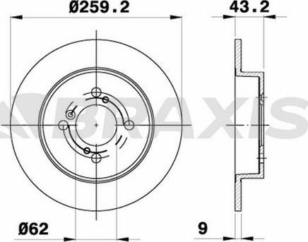 Braxis AE0566 - Тормозной диск autospares.lv