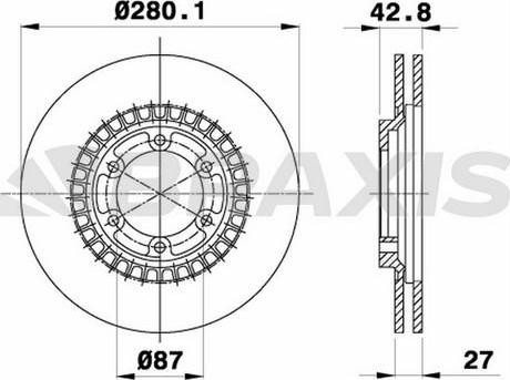 Braxis AE0568 - Тормозной диск autospares.lv