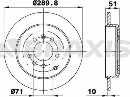 Braxis AE0563 - Тормозной диск autospares.lv