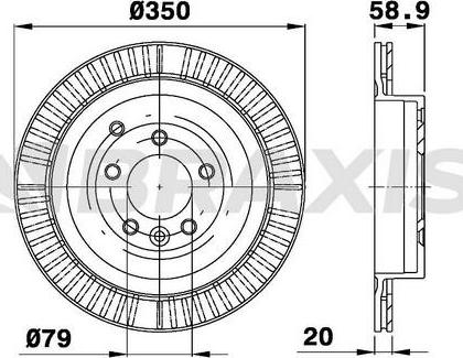 Braxis AE0502 - Тормозной диск autospares.lv