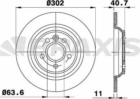 Braxis AE0514 - Тормозной диск autospares.lv