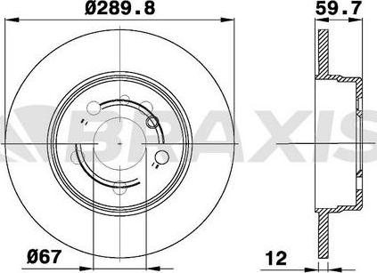 Braxis AE0518 - Тормозной диск autospares.lv