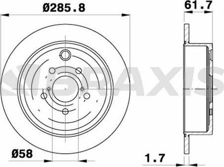 Braxis AE0512 - Тормозной диск autospares.lv