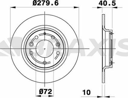 Braxis AE0580 - Тормозной диск autospares.lv