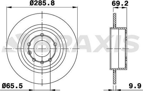 Braxis AE0583 - Тормозной диск autospares.lv