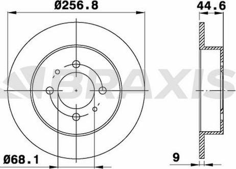 Braxis AE0582 - Тормозной диск autospares.lv