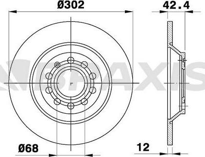 Braxis AE0539 - Тормозной диск autospares.lv