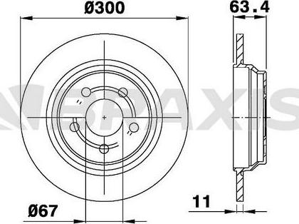 Braxis AE0534 - Тормозной диск autospares.lv