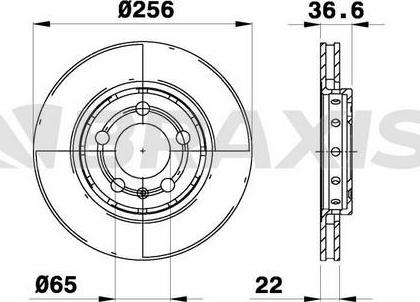 Braxis AE0529 - Тормозной диск autospares.lv