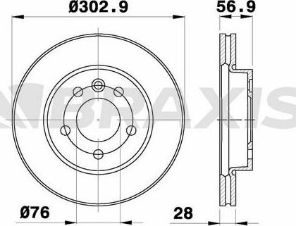 Braxis AE0526 - Тормозной диск autospares.lv