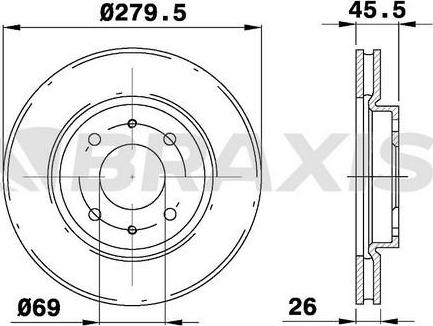 Blue Print ADC44390 - Тормозной диск autospares.lv