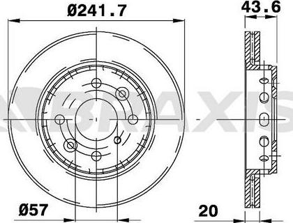 Braxis AE0522 - Тормозной диск autospares.lv