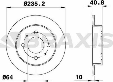 Braxis AE0579 - Тормозной диск autospares.lv