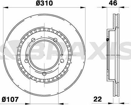 Braxis AE0691 - Тормозной диск autospares.lv