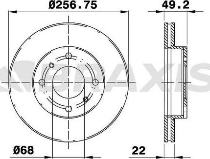 Braxis AE0698 - Тормозной диск autospares.lv