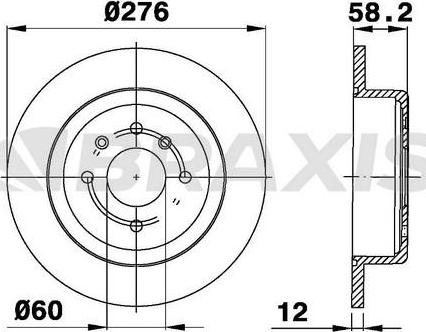 Braxis AE0646 - Тормозной диск autospares.lv