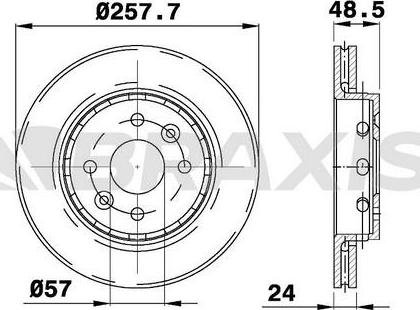 Braxis AE0642 - Тормозной диск autospares.lv