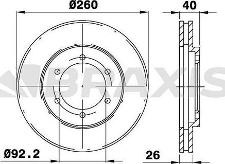 Braxis AE0656 - Тормозной диск autospares.lv