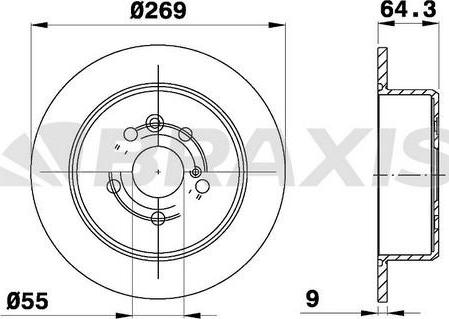 Braxis AE0650 - Тормозной диск autospares.lv