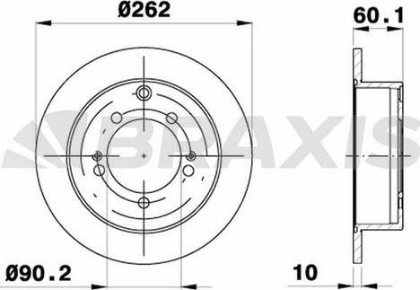 Braxis AE0605 - Тормозной диск autospares.lv