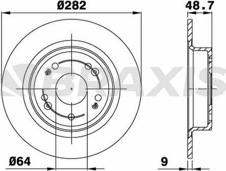 Braxis AE0606 - Тормозной диск autospares.lv