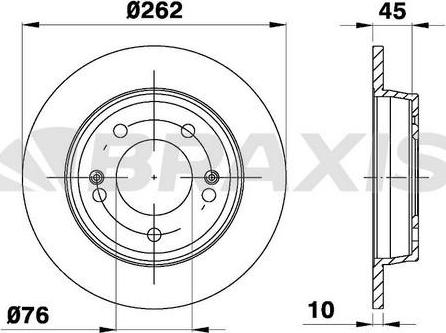 Braxis AE0608 - Тормозной диск autospares.lv