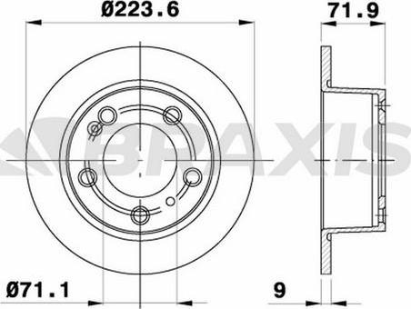 Braxis AE0614 - Тормозной диск autospares.lv