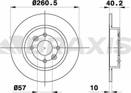 Braxis AE0613 - Тормозной диск autospares.lv