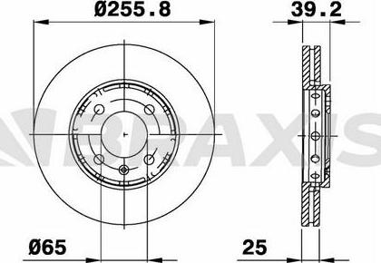 Braxis AE0687 - Тормозной диск autospares.lv