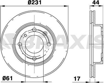 Braxis AE0639 - Тормозной диск autospares.lv