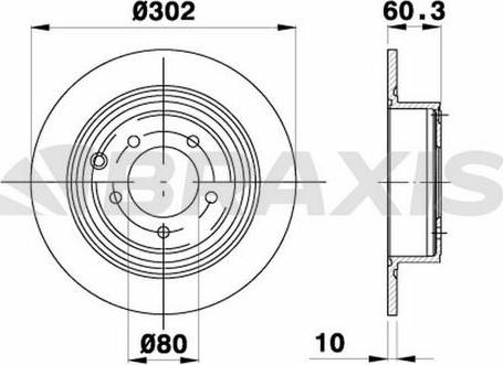 Braxis AE0634 - Тормозной диск autospares.lv