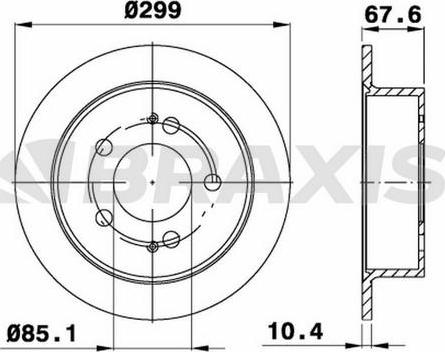 Braxis AE0631 - Тормозной диск autospares.lv