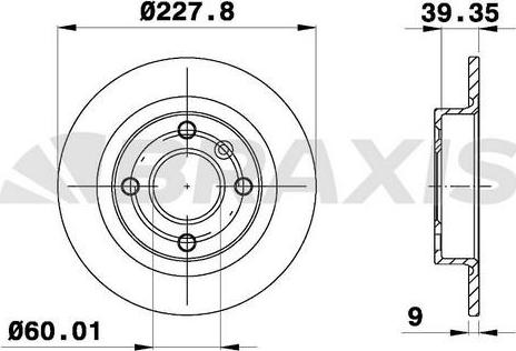 Braxis AE0633 - Тормозной диск autospares.lv