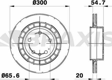 Braxis AE0624 - Тормозной диск autospares.lv