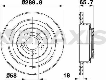 Braxis AE0625 - Тормозной диск autospares.lv