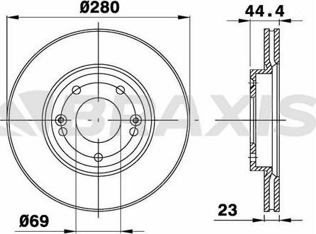 Braxis AE0620 - Тормозной диск autospares.lv