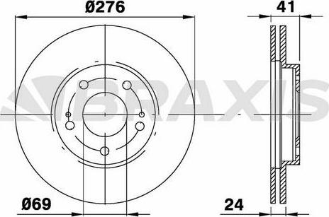 Braxis AE0621 - Тормозной диск autospares.lv