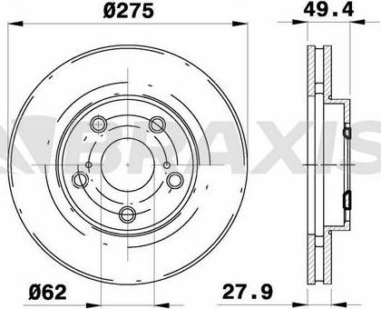 Braxis AE0623 - Тормозной диск autospares.lv