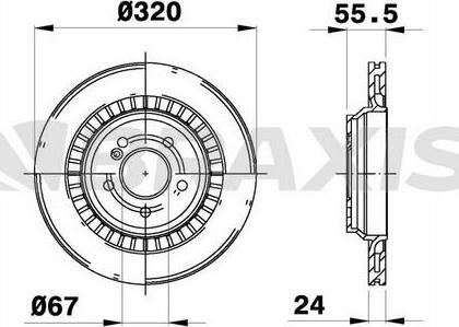 Braxis AE0627 - Тормозной диск autospares.lv