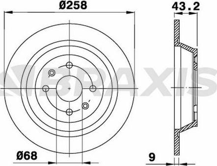 Braxis AE0674 - Тормозной диск autospares.lv