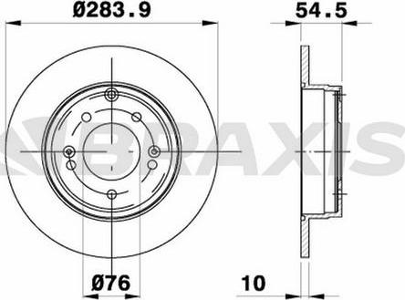 Braxis AE0675 - Тормозной диск autospares.lv