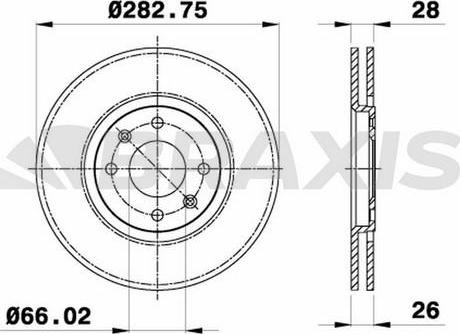 Braxis AE0090 - Тормозной диск autospares.lv