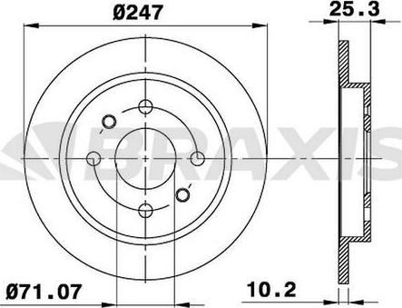 Braxis AE0097 - Тормозной диск autospares.lv