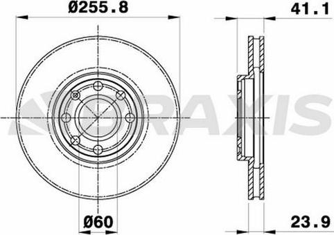 Braxis AE0040 - Тормозной диск autospares.lv