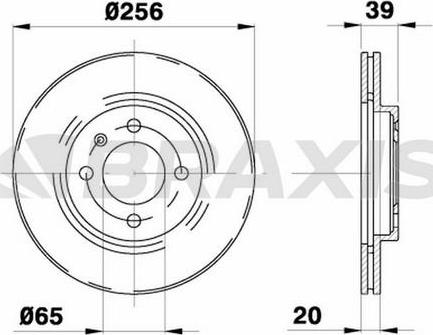 Braxis AE0041 - Тормозной диск autospares.lv