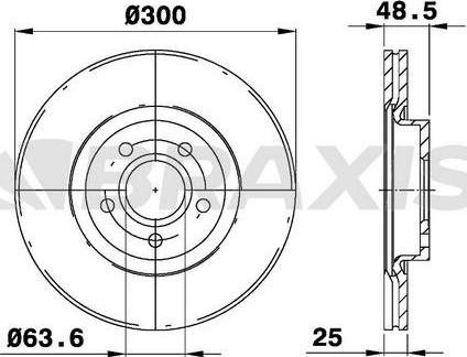 Braxis AE0042 - Тормозной диск autospares.lv