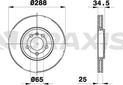 Braxis AE0047 - Тормозной диск autospares.lv