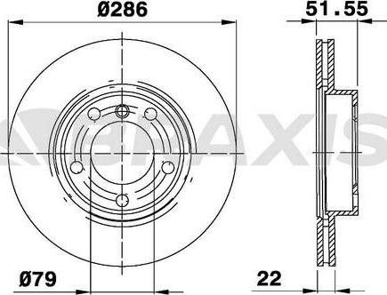 Braxis AE0059 - Тормозной диск autospares.lv