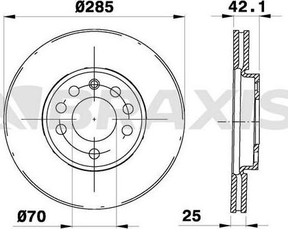 Braxis AE0066 - Тормозной диск autospares.lv