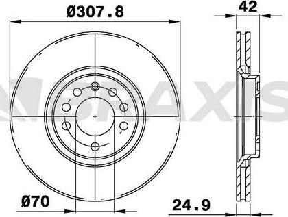 Braxis AE0062 - Тормозной диск autospares.lv